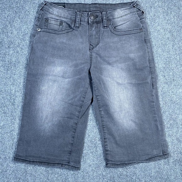 True Religion Geno Shorts Boys 14 Black Pocketed Relaxed Slim Zip - Picture 1 of 10